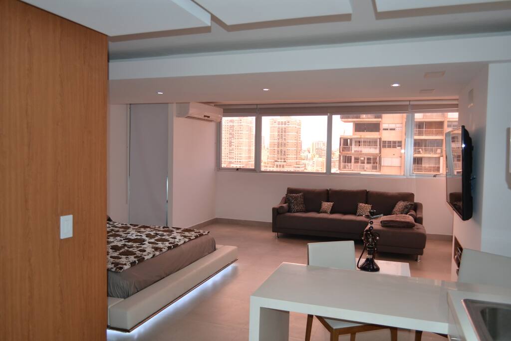 Modern studio decorated by famous Spanish architect
