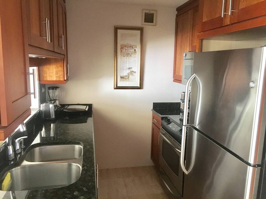Kitchen with granite countertops