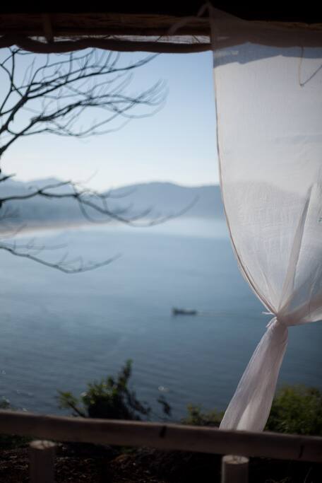 Every hut has a sit-out with a stunning view of the sea.