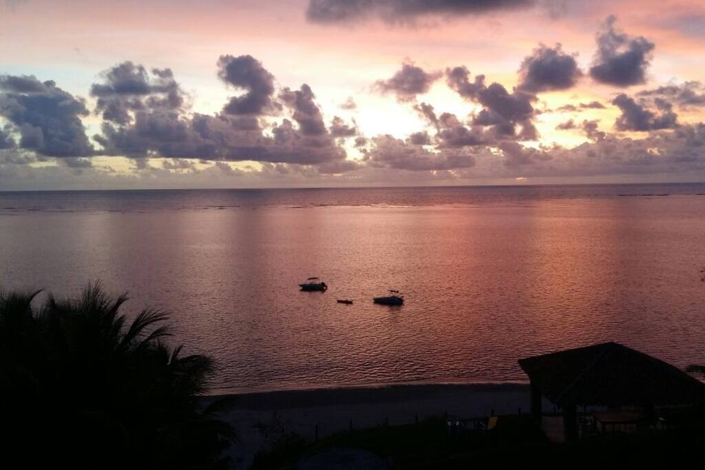 Vista pôr do sol