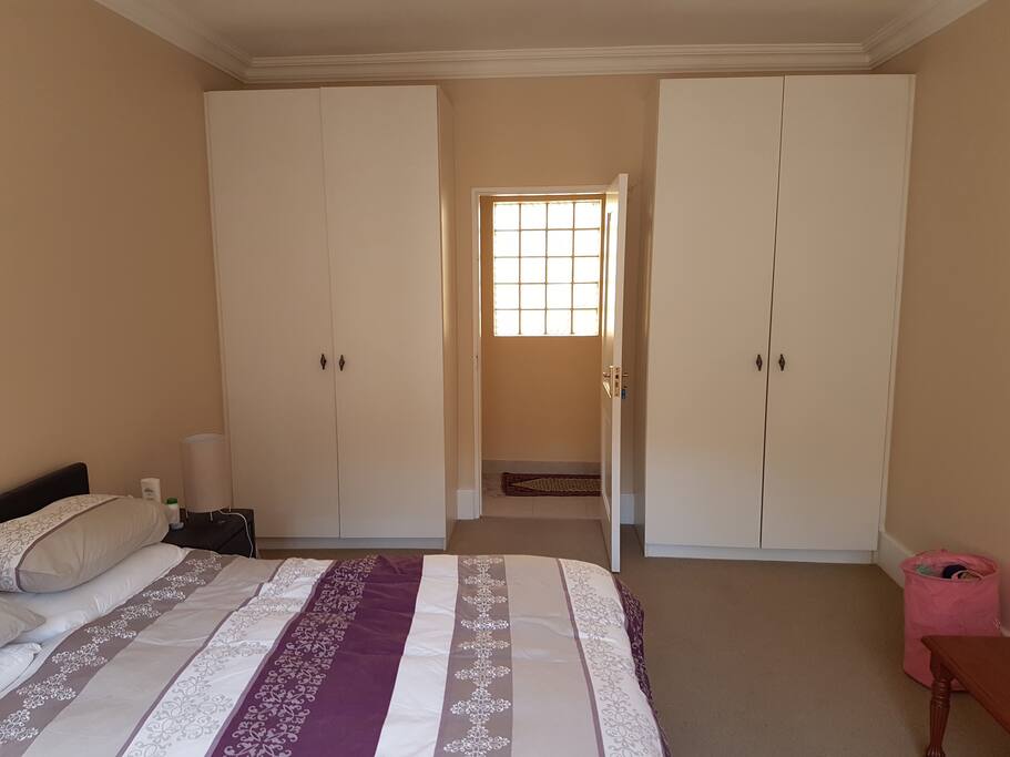 Abundant closet space in the bedroom