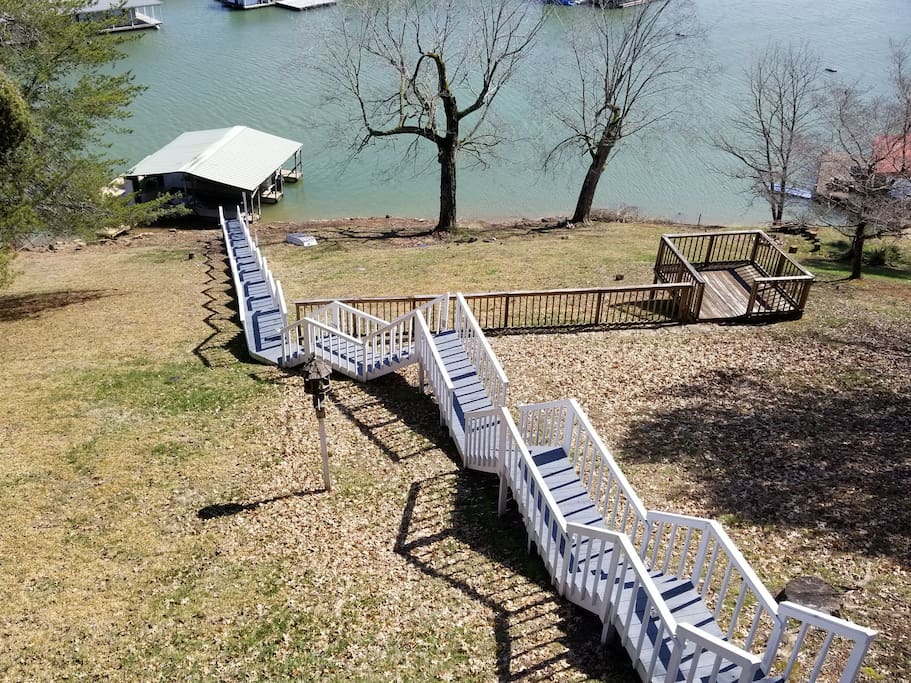 Stairs to private dock
