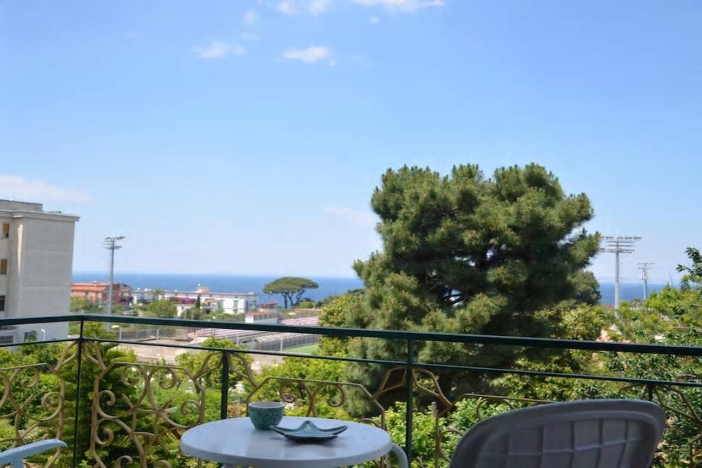 BALCONY WITH SEA AND GARDEN VIEW