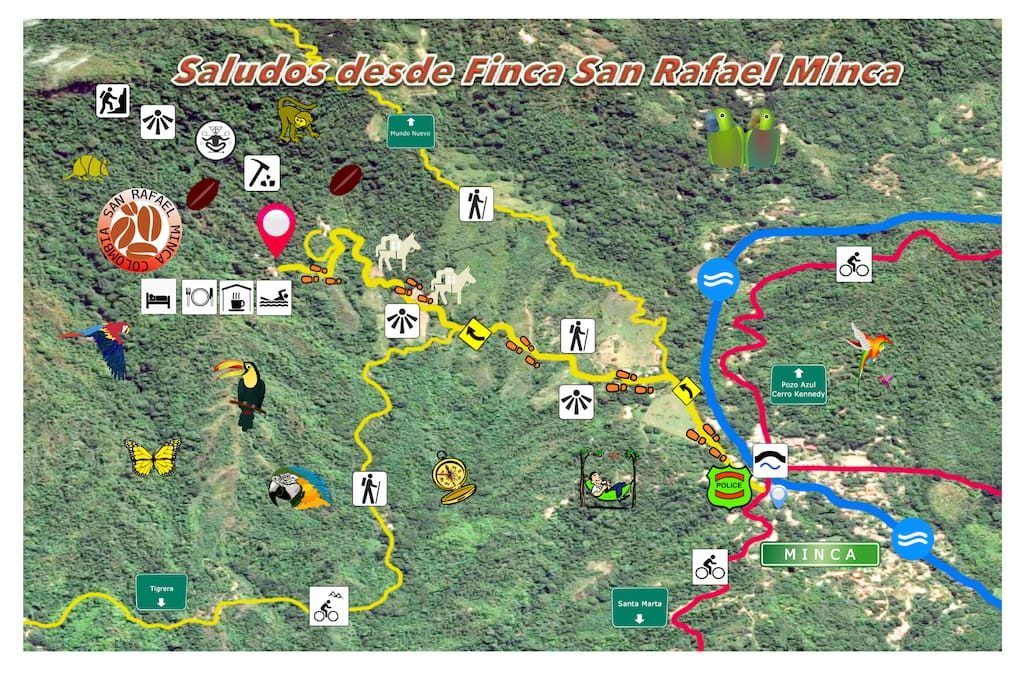 Mapa turistico de nuestra localidad Finca San Rafael