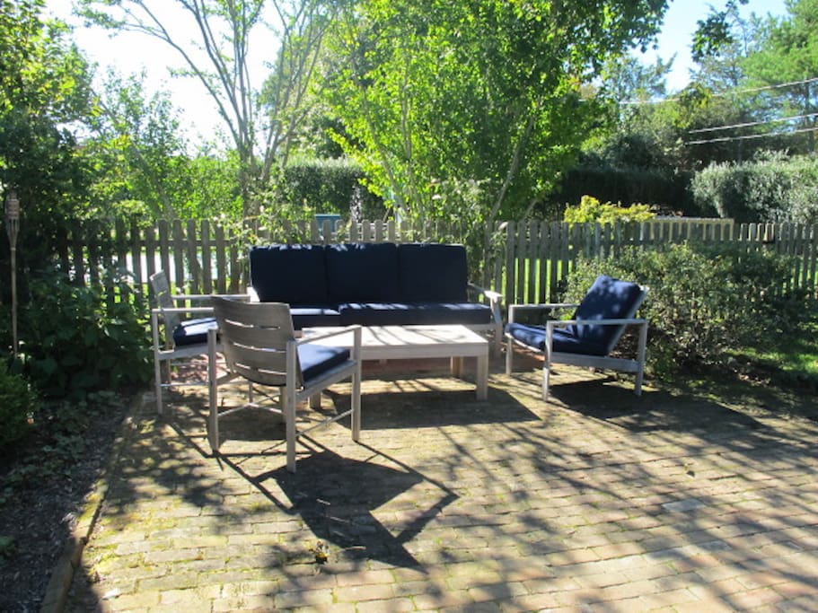 Back patio seating area