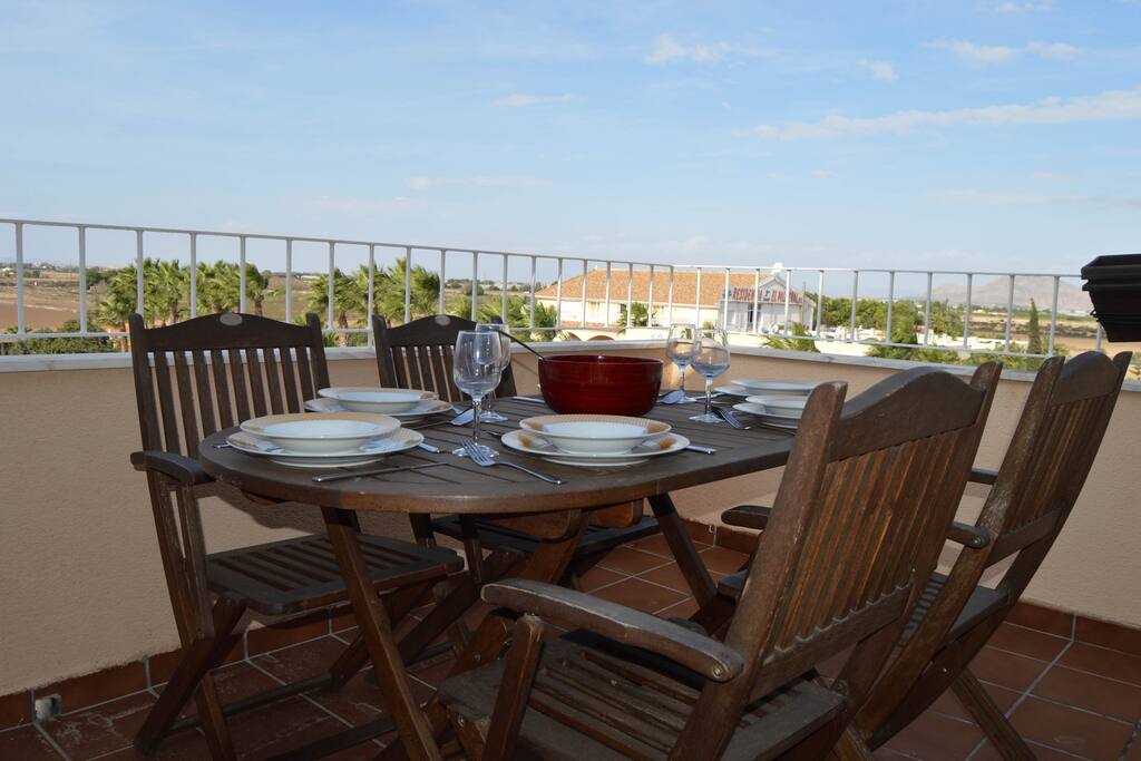 Outdoor dining area