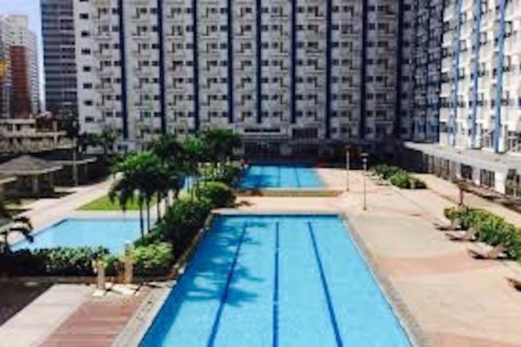 Podium deck 8th floor with 4 swimming pools including 2 30 meter lap pools