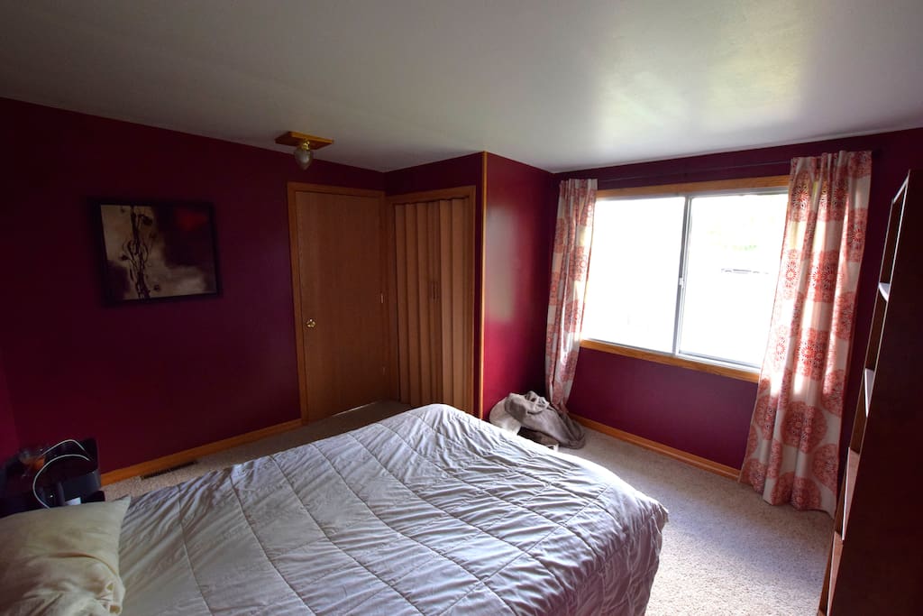 Look out to the backyard through your bedroom!