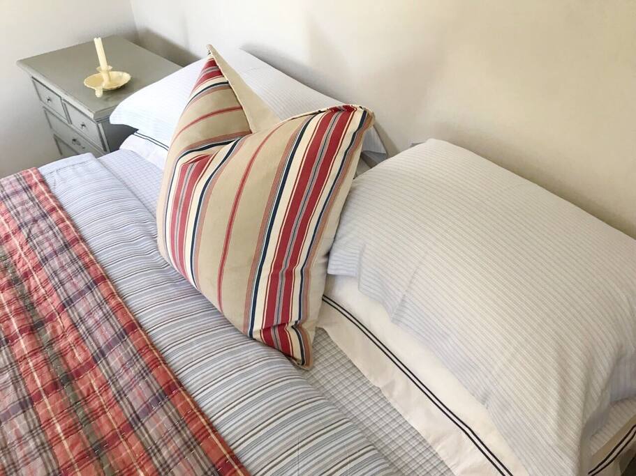 Down duvet and pillows for a chilly Johannesburg at the moment.