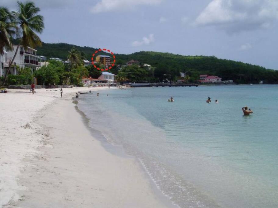 Vue depuis la plage