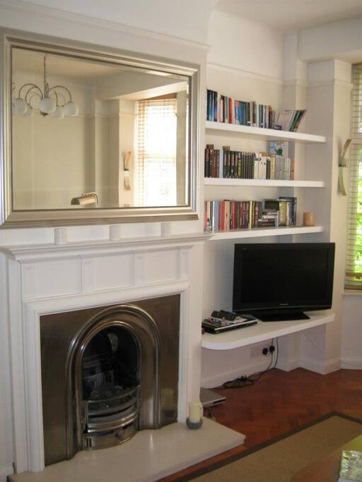Living room fireplace