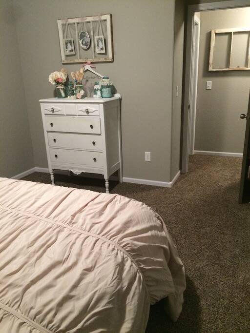 Dresser and hallway to bedroom