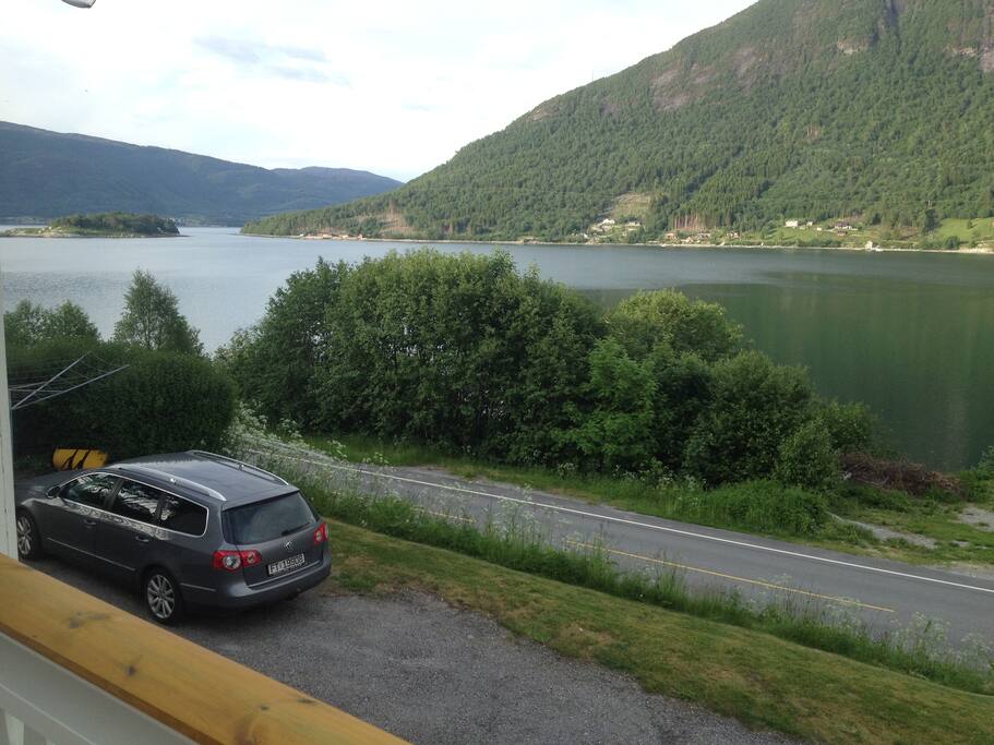 A stunning viewout towards the fjord.