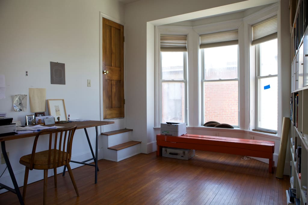 Office; on the 2nd floor in back of house. It overlooks backyard