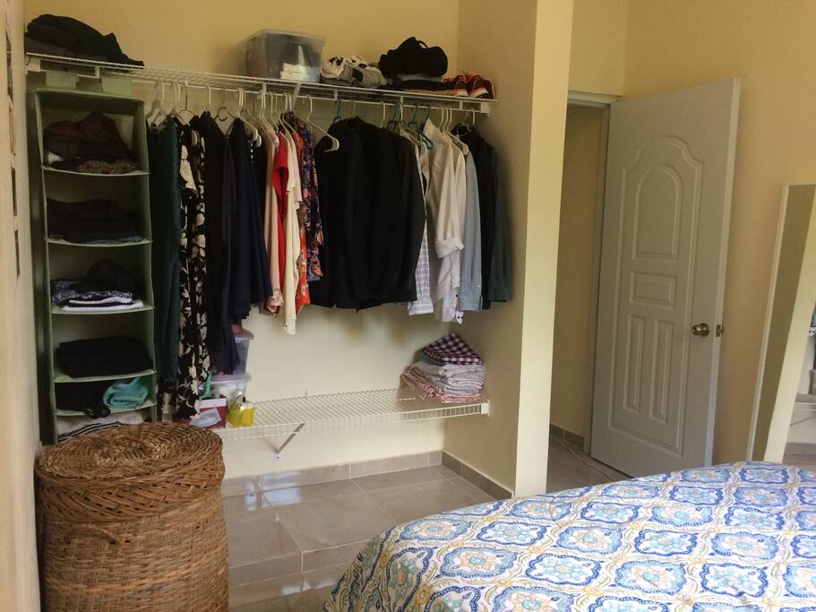 You can hang your clothes.