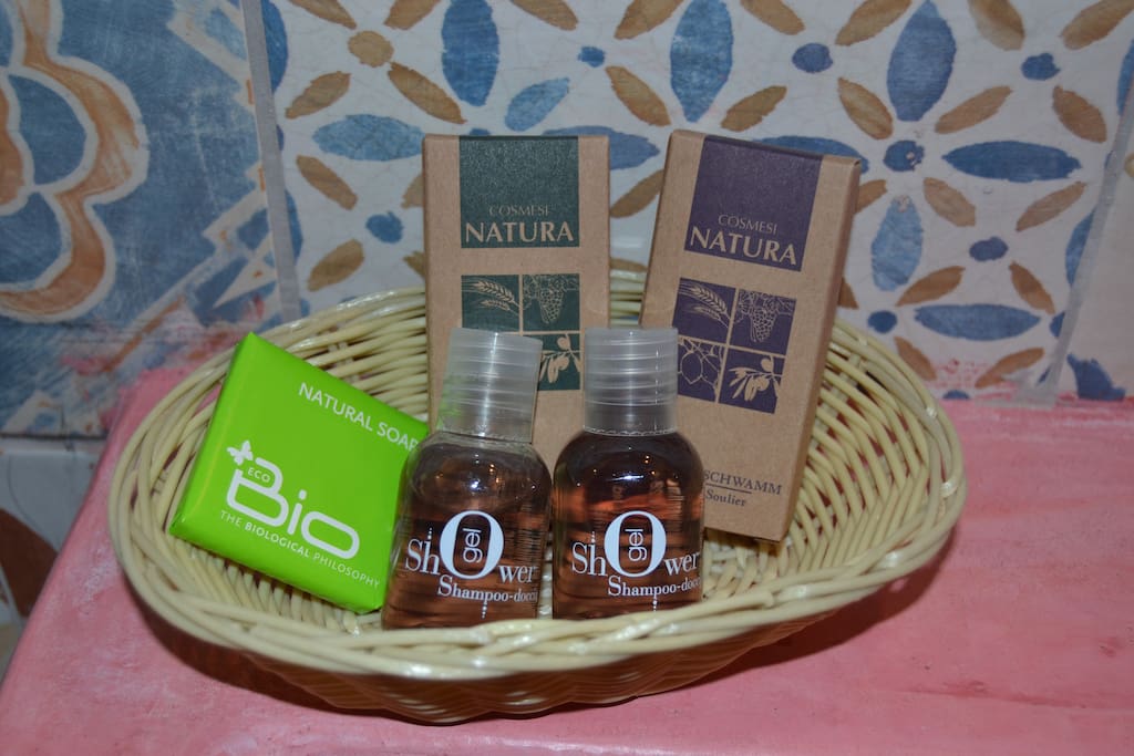 Prodotti da bagno in omaggio.