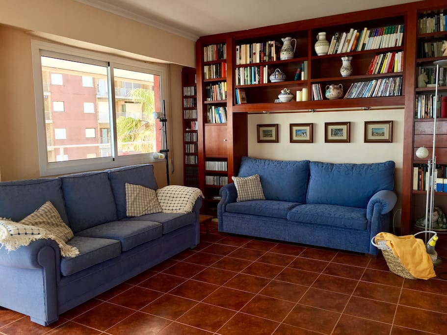 Salón con sofá cama / Living room with sofa bed