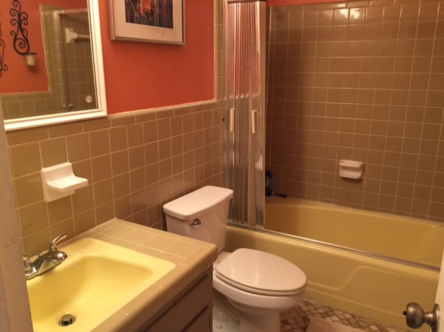 Bathroom with tub and shower