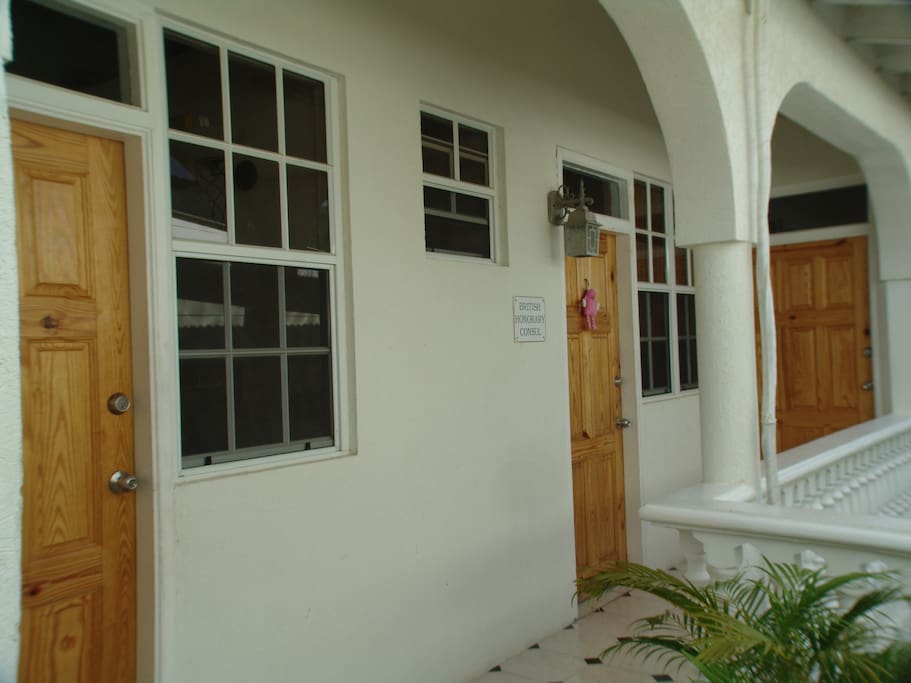 separate entrances the apartment is straight ahead