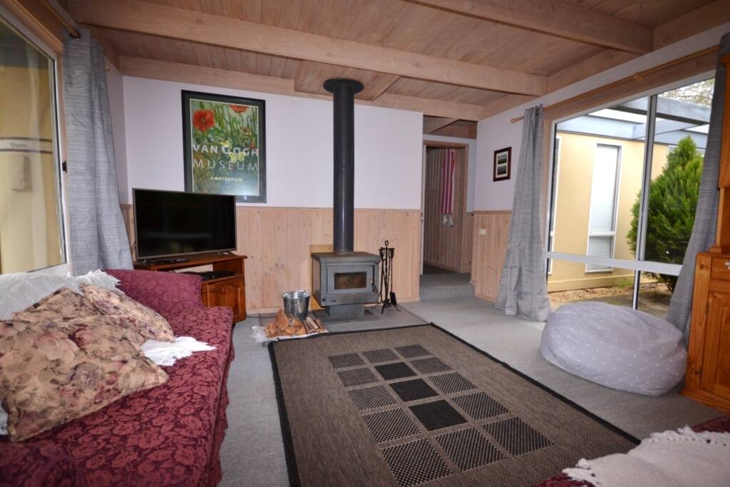 Cosy log fire