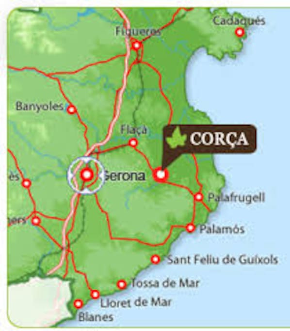 EL PUEBLO EN EL MAPA (Junto a la Bisbal de l'Empordà)