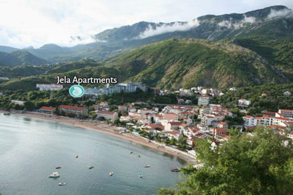 We are beside the Hotel Queen of Montenegro