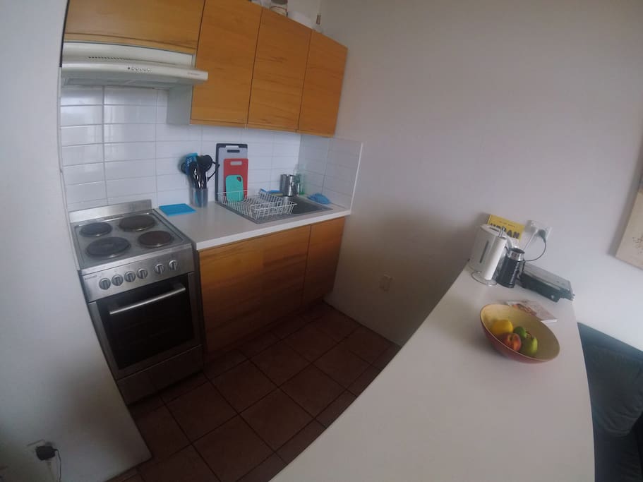Full equipped kitchen.