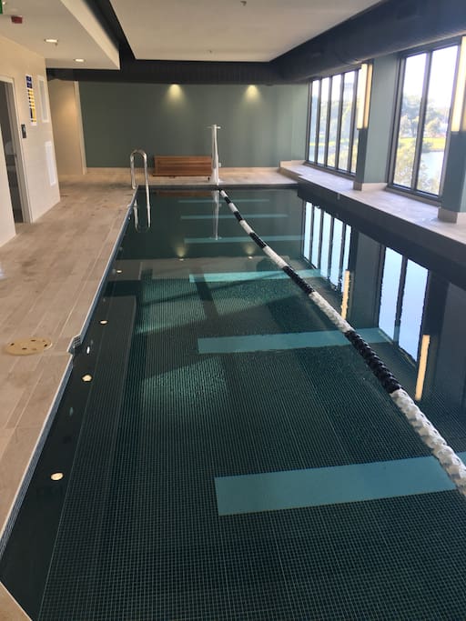 Indoor swimming pool in complex for guests to enjoy