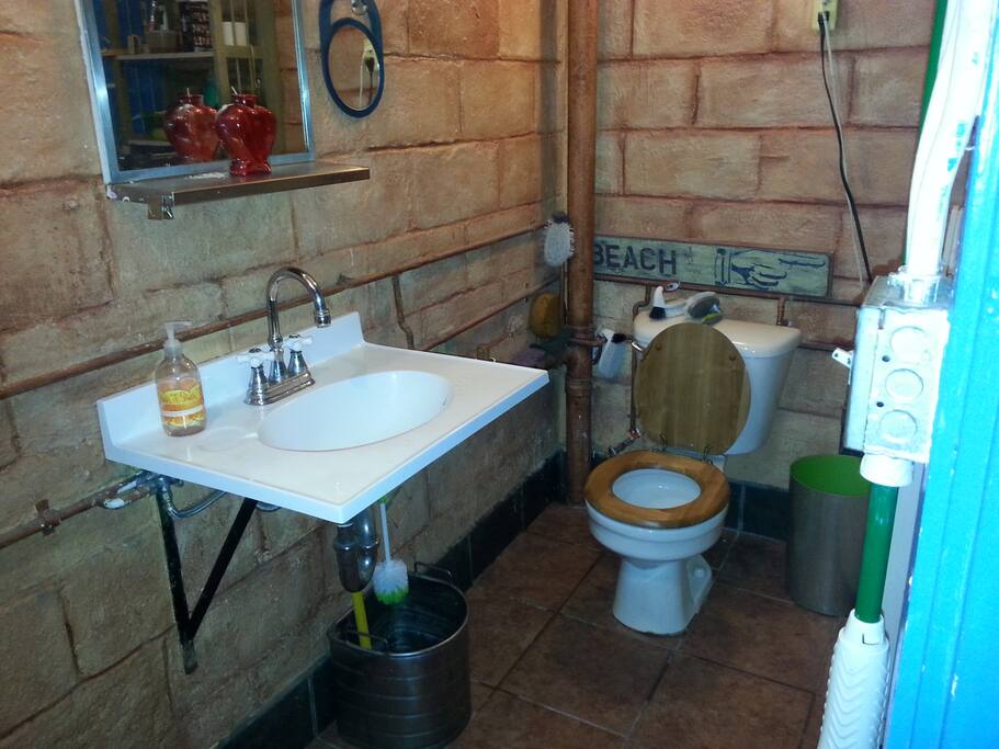 artsy bathroom