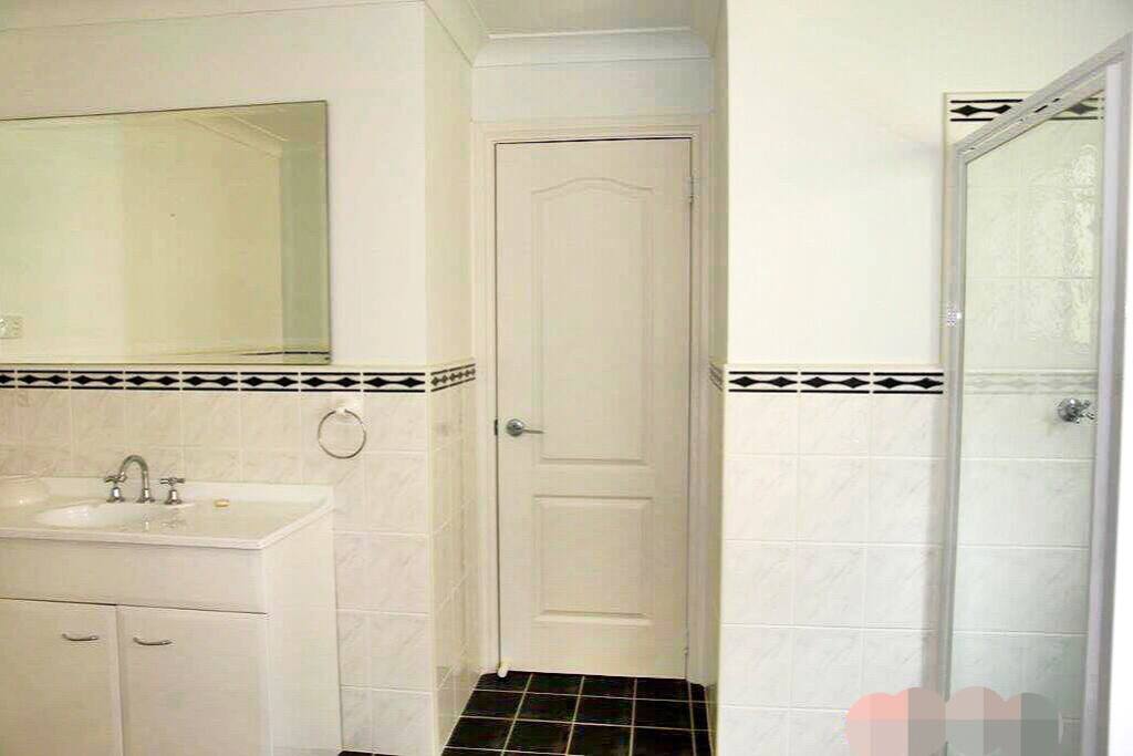 Large toilet with shower