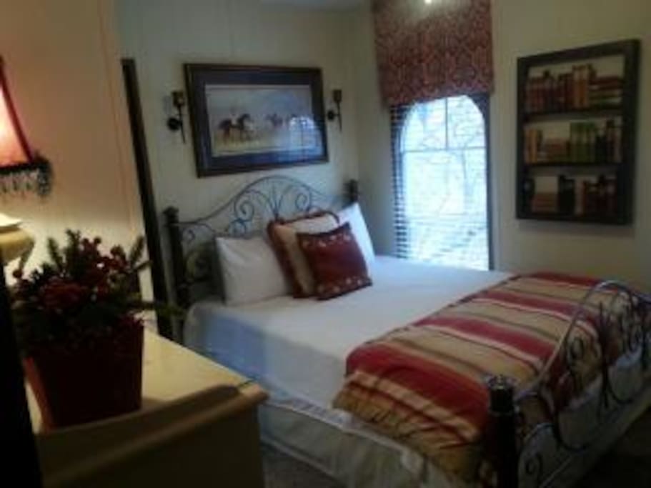 Guest Bedroom with queen bed and own bathroom