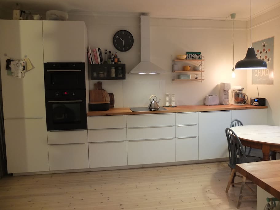 Well equipped, large and nice kitchen.