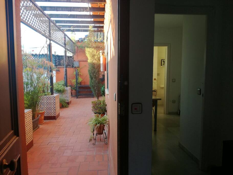 Entrada de la habitación junto a puerta principal