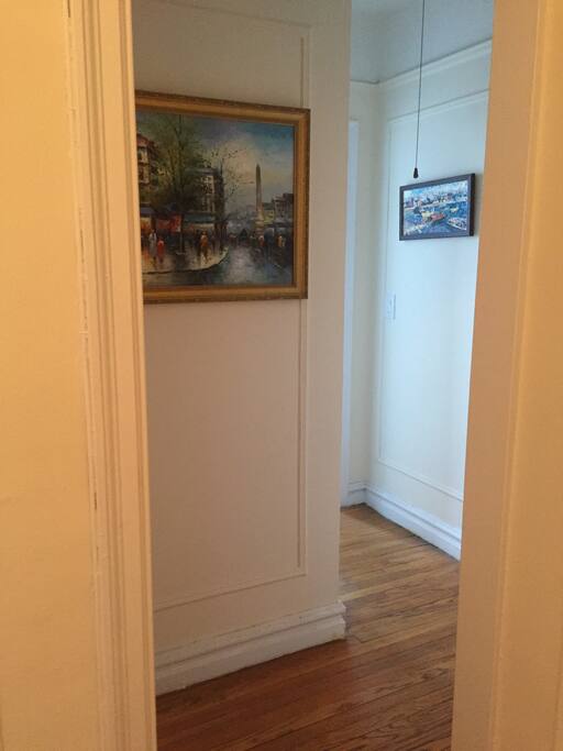 Hallway to bath and bedroom
