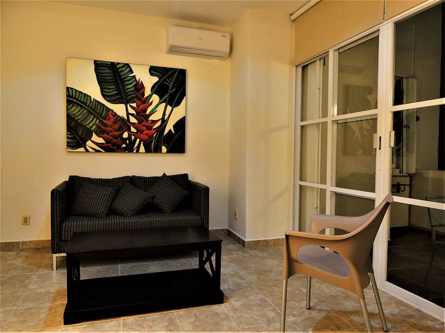 Sala de estar y terraza