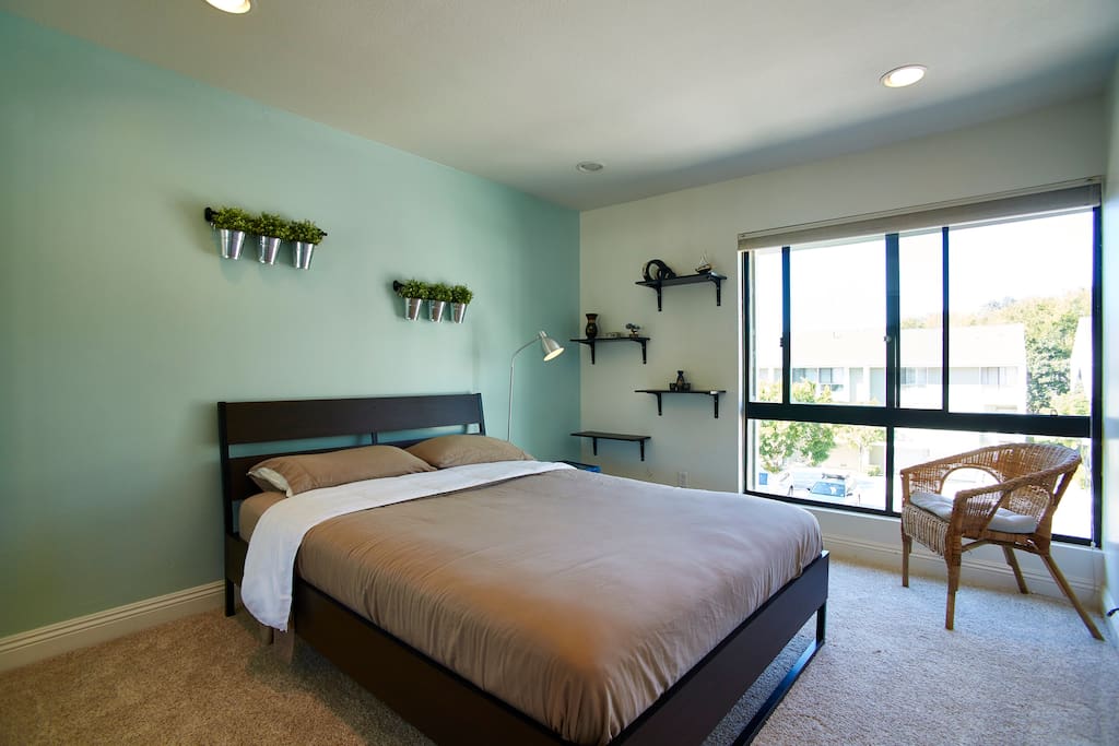 Your bedroom. We're lucky to enjoy ocean breezes and direct sunlight in every room of the house :-)