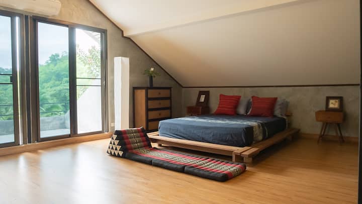 Upstairs Bedroom, enjoy the view of Kamin's Lakes and Fields.