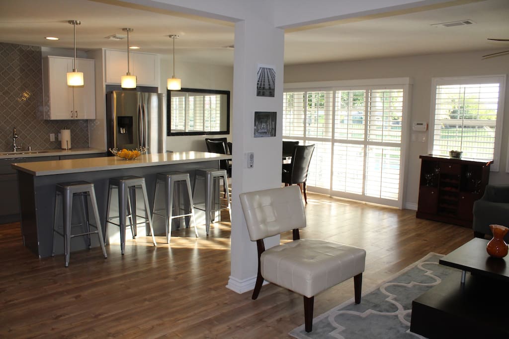 Plantation shutters throughout.