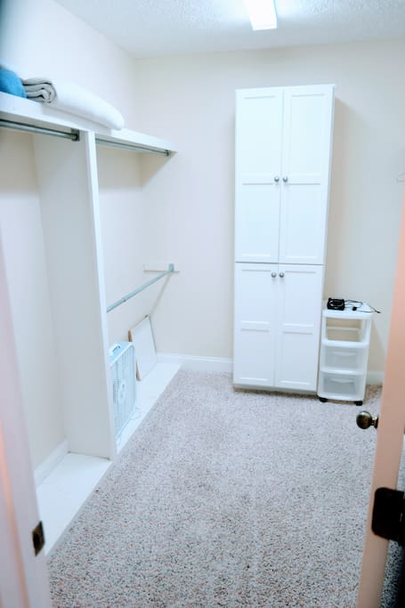 Large walk-in closet.