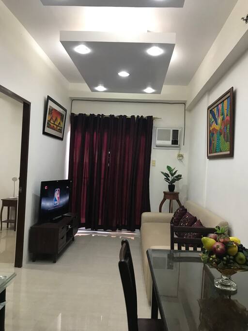 Cool Living Room with Sofa and Cable Tv