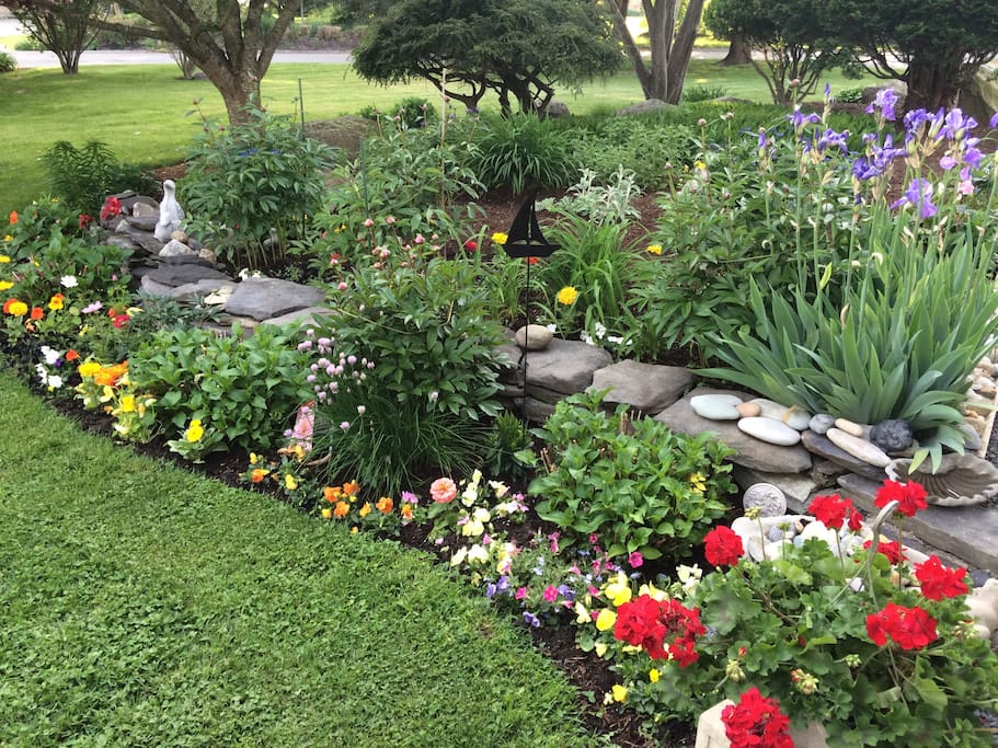 Gardens right outside your door.