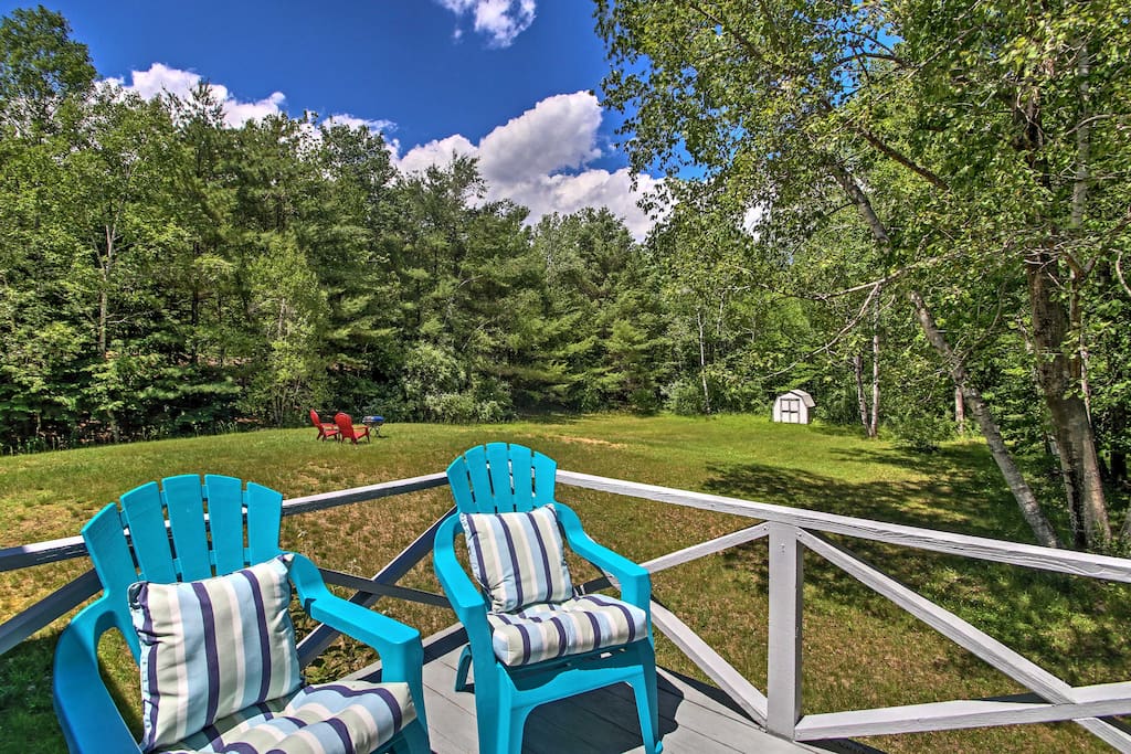 Sip your morning coffee while taking in the beautiful birch tree surroundings.