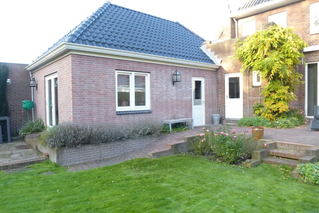You wil sleep in a lovely big bedroom, and have your own kitchen and a plenty of extra space.