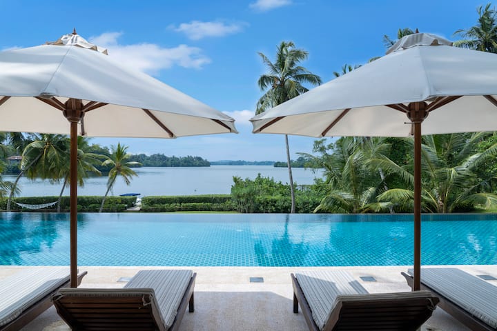 Serendipity Modern Villa, lake views, pool, chef