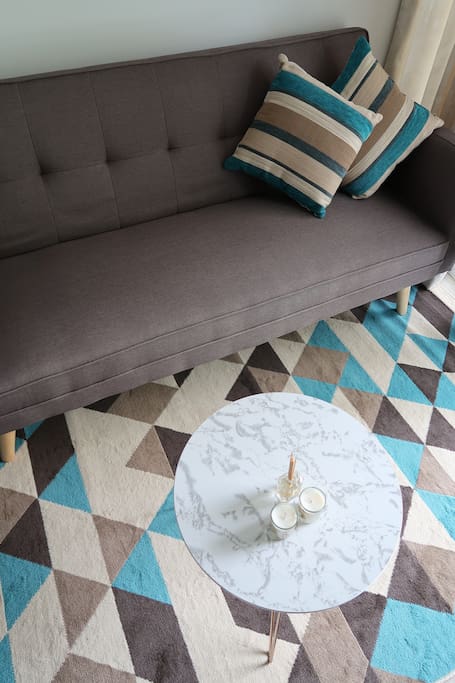 Cosy sofa bed.