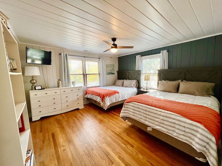 Soft pillows, new mattresses, plush linens, and blackout curtains make it easy to rest & sleep in after a day at the beach.