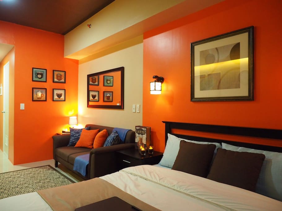 With comfortable queen-sized bed and a sofa bed that can sleep 2 adults.