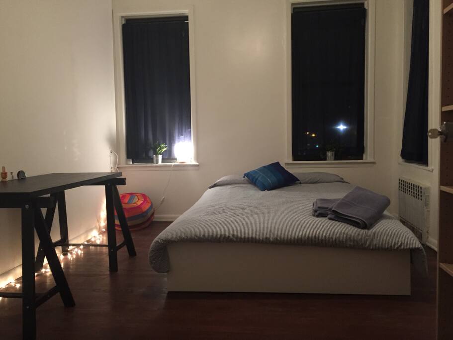 Comfy bed for a nights rest after exploring the city :)