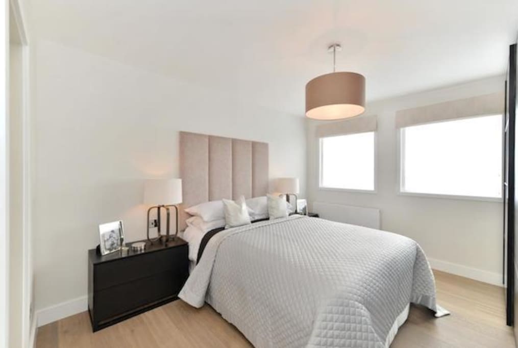 master bedroom with private bathroom