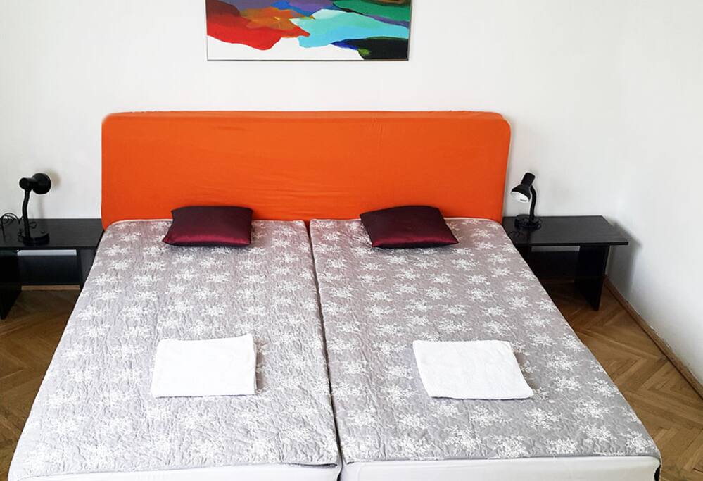 Setting the beds for two, for a couple